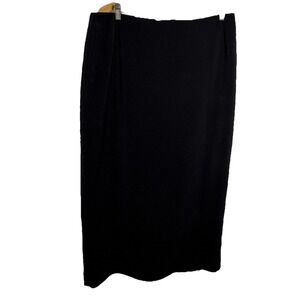 Investment Black Long Pencil Skirt Size 16 Lined Career Workwear Classic USA